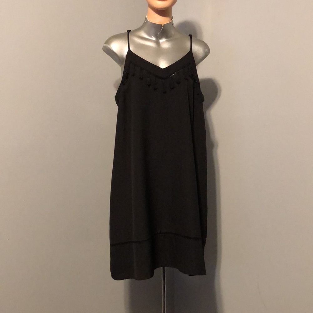 Black strapless dress